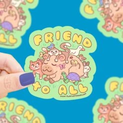 Friend To All Vinyl Sticker | Turtle's Soup(Friend To All Vinyl Sticker Turtles Soup)
