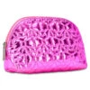 Shining Bows Quilted Oval Cosmetic Bag | IScream(Shining Bows Quilted Oval Cosmetic Bag Iscream)