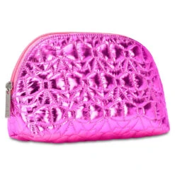 Shining Bows Quilted Oval Cosmetic Bag | IScream(Shining Bows Quilted Oval Cosmetic Bag Iscream)
