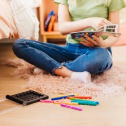 IQ Stixx Stacking Travel Game With 120 Challenges | Smart Games(Iq Stixx Smart Games 1) -Curious Bear Toys Store SmartGames SG 304 IQ Stixx lifestyle shot 28dabb