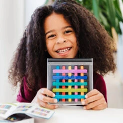 IQ Stixx Stacking Travel Game With 120 Challenges | Smart Games(Iq Stixx Smart Games 1) -Curious Bear Toys Store SmartGames SG 304 IQ Stixx lifestyle shot f4f7d1