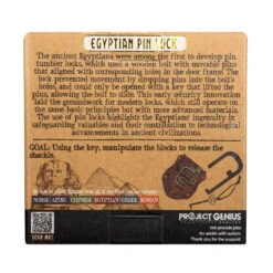 Egyptian Pin Lock | Project Genius(Egyptian Pin Lock Project Genius) -Curious Bear Toys Store TG467 Pin Lock BOP