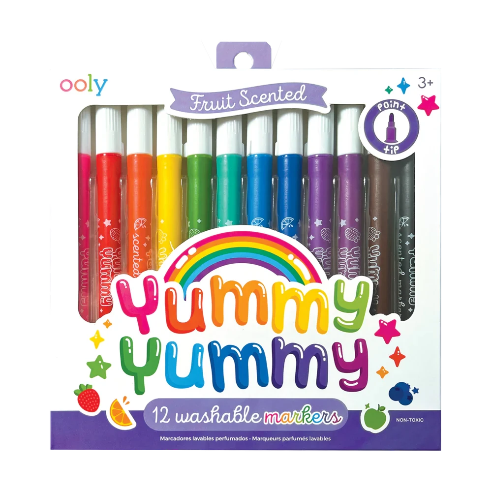 Yummy Yummy Scented Markers - Set Of 12 | OOLY(Yummy Yummy Scented Markers Set Of 12 Ooly) 1 Yummy Yummy Scented Markers - Set Of 12 | OOLY(Yummy Yummy Scented Markers Set Of 12 Ooly)