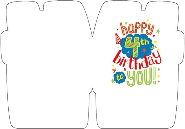 4th Birthday Foil Card(4th Birthday Foil Card) 2 4th Birthday Foil Card(4th Birthday Foil Card) - Image 2