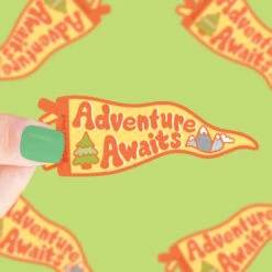 Adventure Awaits Vinyl Sticker | Turtle's Soup(Adventure Awaits Vinyl Sticker Turtles Soup)