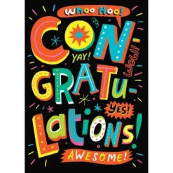 Congratulations Neon Birthday Card(Congratulations Neon Birthday Card)