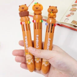 Capybara 10 Color Retractable Ball Pen(Capybara Retractable Ball Pen)