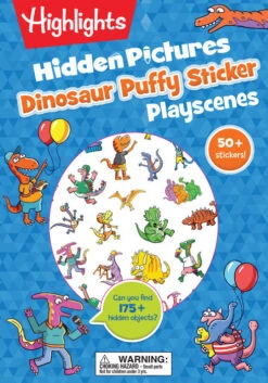 Penguin Random House Dinosaur Hidden Pictures Puffy Sticker Playscenes | Highlights(Dinosaur Hidden Pictures Puffy Sticker Playscenes)