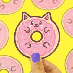 Donut Cat Vinyl Sticker | Turtle's Soup(Donut Cat Vinyl Sticker)