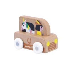 Enchanted Kingdom Wooden Unicorn Van - Cross Roads | Janod(Enchanted Kingdom Wooden Unicorn Van Cross Roads Janod)