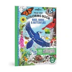 Bugs, Birds & Butterflies Fold-Out Coloring Book | EeBoo(Bugs Birds Butterflies Fold Out Coloring Book Eeboo)