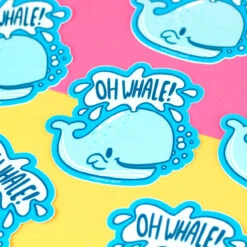 Oh Whale Vinyl Sticker | Turtle's Soup(Oh Whale Vinyl Sticker) -Curious Bear Toys Store funny vinyl sticker oh whale blue ocean aquatic sea art water bottle 1296x dc259df2 1636 45ff 97b4 79925c33b394