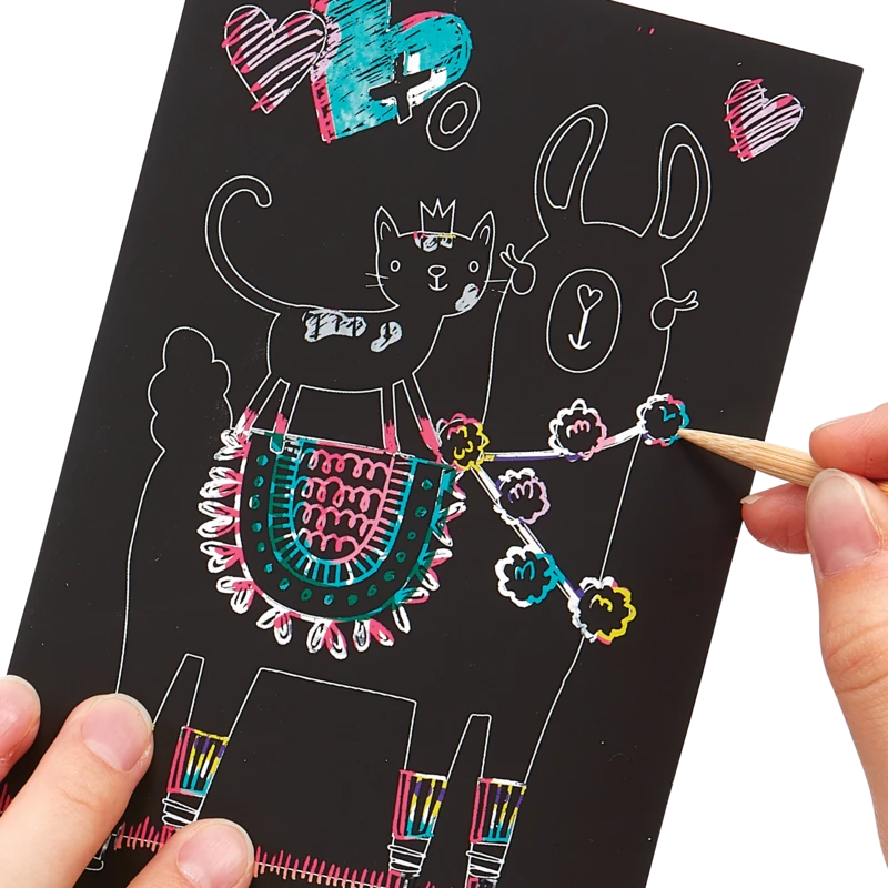 Funtastic Friends Scratch And Scribble Mini Scratch Art Kit | OOLY(Funtastic Friends Scratch And Scribble Mini Scratch Art Kit) 2 Funtastic Friends Scratch And Scribble Mini Scratch Art Kit | OOLY(Funtastic Friends Scratch And Scribble Mini Scratch Art Kit) - Image 2