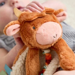 Highland Cow Itzy Friends Lovey Plush(New Highland Cow Itzy Friends Lovey Plush) -Curious Bear Toys Store itzy ritzy teether new highland cow itzy friends lovey plush 37897356280004