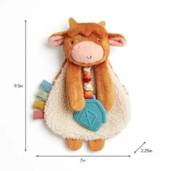 Highland Cow Itzy Friends Lovey Plush(New Highland Cow Itzy Friends Lovey Plush) -Curious Bear Toys Store itzy ritzy teether new highland cow itzy friends lovey plush 37897356345540