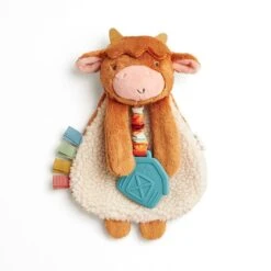 Highland Cow Itzy Friends Lovey Plush(New Highland Cow Itzy Friends Lovey Plush) -Curious Bear Toys Store itzy ritzy teether new highland cow itzy friends lovey plush 37897356509380