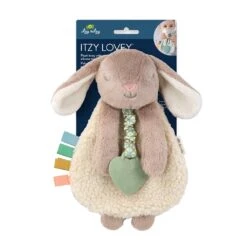 Taupe Bunny Itzy Friends Lovey™ Plush | Itzy Ritzy(New Taupe Bunny Itzy Friends Lovey Plush) -Curious Bear Toys Store itzy ritzy teether taupe bunny itzy friends lovey plush 36029789667524