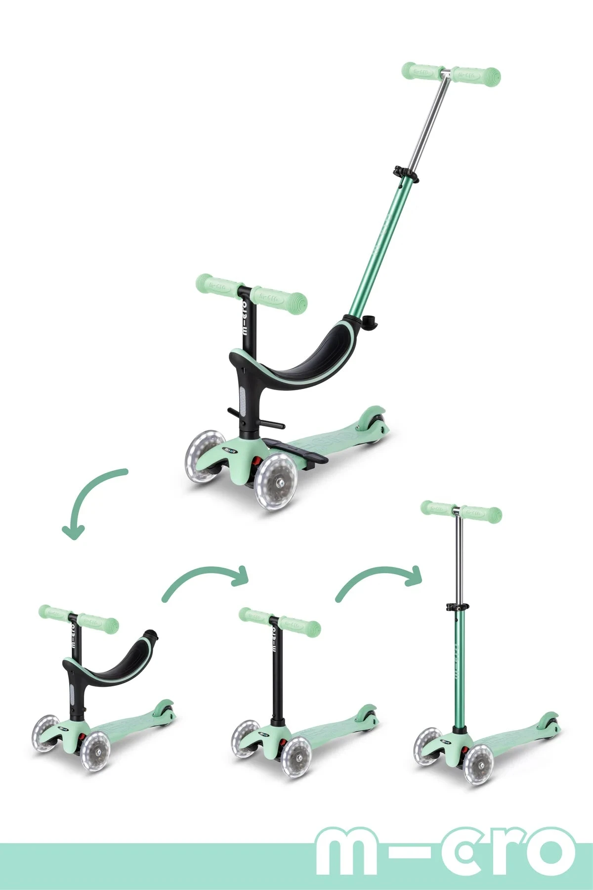 Micro Mini2Grow Magic LED Scooter - Mint - LOCAL PICK UP ONLY(Micro Mini2grow Magic Led Scooter Mint Local Pick Up Only) 1 Micro Mini2Grow Magic LED Scooter - Mint - LOCAL PICK UP ONLY(Micro Mini2grow Magic Led Scooter Mint Local Pick Up Only)