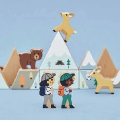 Mountain Valley Wooden Blocks Set - 35 Pc - Cross Roads | Janod(Mountain Valley 35 Wooden Blocks Set Cross Roads Janod) -Curious Bear Toys Store mountain valley 35 wooden blocks set cross roads 4