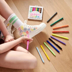 Fabric Doodlers Markers - Set Of 12 | OOLY(Fabric Doodlers Markers Set Of 12 Ooly) -Curious Bear Toys Store ooly fabric doodler markers 130 102 lifestyle image 2 2000x2000 1
