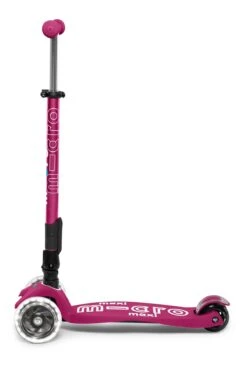 Micro Maxi Foldable LED Scooter: Berry Red - LOCAL PICK UP ONLY(Micro Maxi Foldable Led Scooter Pink Local Pick Up Only) -Curious Bear Toys Store pink.maxi .foldable.scooter.micro5