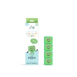 Pippa Light Up Cubes - NEXT GEN | Glo Pals(Green Glo Pals 4 Pack Pippa Next Gen) -Curious Bear Toys Store pippa.light .up .cubes .glo .pals