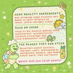 Choose Kindness Vinyl Sticker | Turtle's Soup(Choose Kindness Vinyl Sticker Turtles Soup) -Curious Bear Toys Store sticker info 900x 1 2