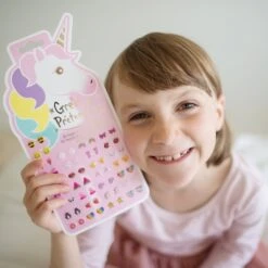 Unicorn Sticker Earrings | Great Pretenders(Unicorn Sticker Earrings Card) -Curious Bear Toys Store stickon