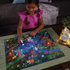 MindWare Twilight Fairies Seek And Find Glow Puzzle | Peaceable Kingdom(Twilight Fairies Seek And Find Glow Puzzle) -Curious Bear Toys Store twilight fairies seek and find glow puzzle pz34 a02